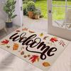 Welcome Maple Leaf Acorn Print Doormat Fall Harvest Indoor Entryway Floor Carpet Autumn Seasonal Area Rug for Home Decoration