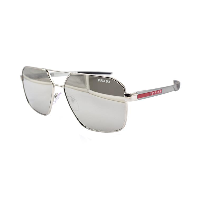 

Prada Silver Aviator Sunglasses Men sunglasses SPS55W-1BC-07F Basic Packaging-Eyeglass Case+Box
