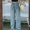 Women's High-Waist Loose Slimming Retro Denim Trousers - Autumn 2023 Fashion