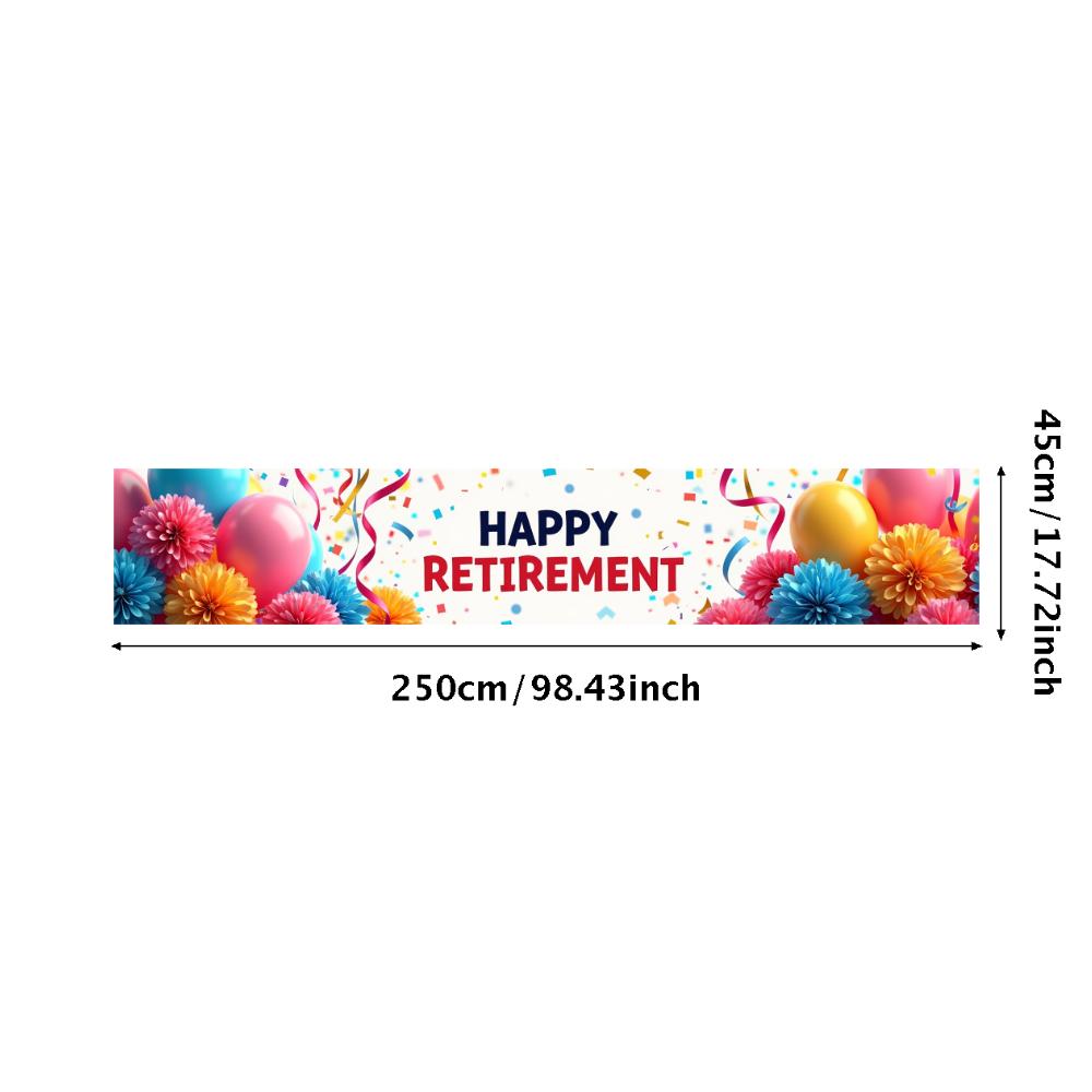 Happy Retirement Banner Gold Silver Balloon Retirement Party Decoration Backdrop Celebration Event Background Props Customized