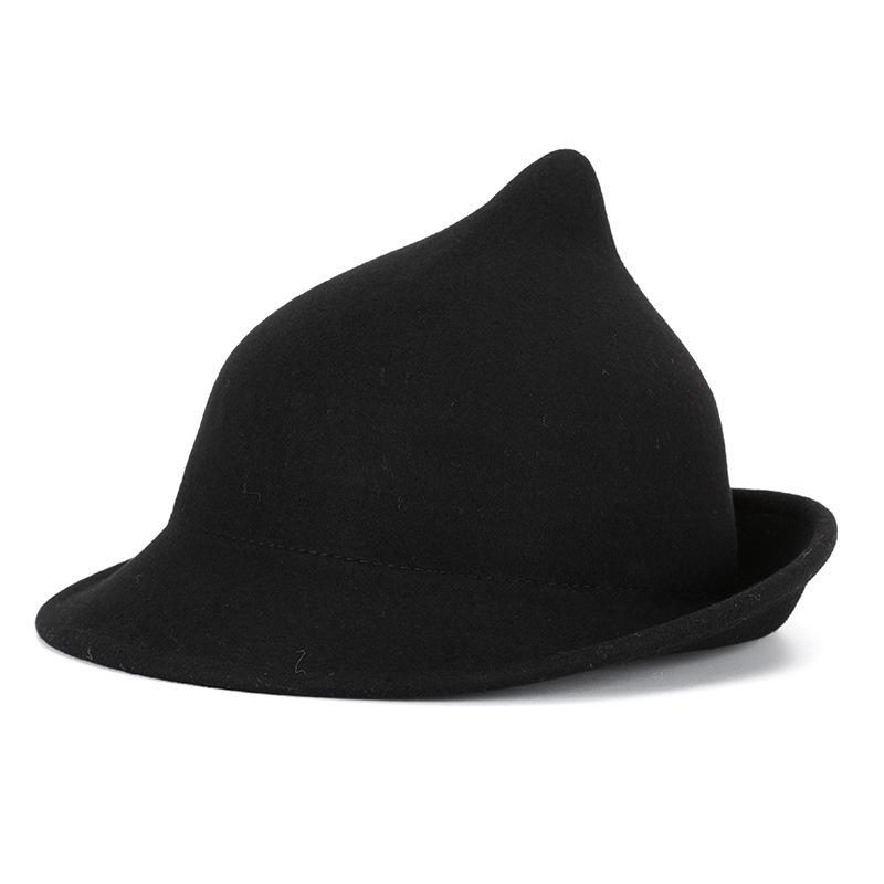 European and American Style Witch Hat: Pointed Felt Magic Hat for Halloween and Stage Performances