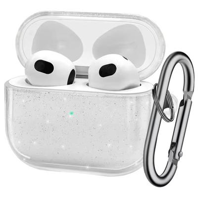 Etui na słuchawki Bling Glitter Soft do Apple Airpods Pro 2 2022 2. generacji Air Pods 3 2 1 3. generacji z brelokiem