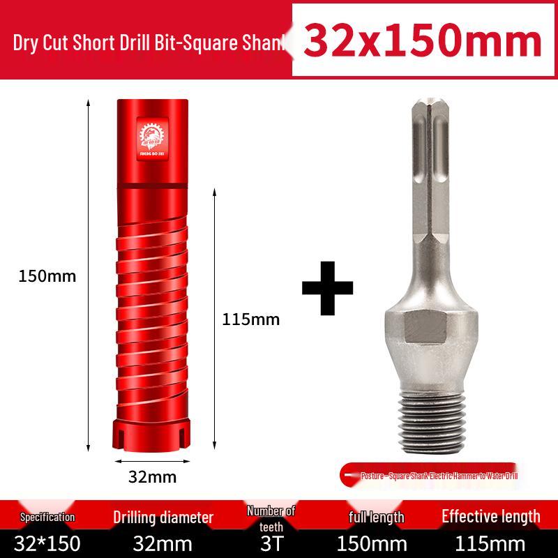 Compact Electric Hammer Water Drill Bit Set for Sharp Hole Opening in Range Hood, Wire Box, and Wall.