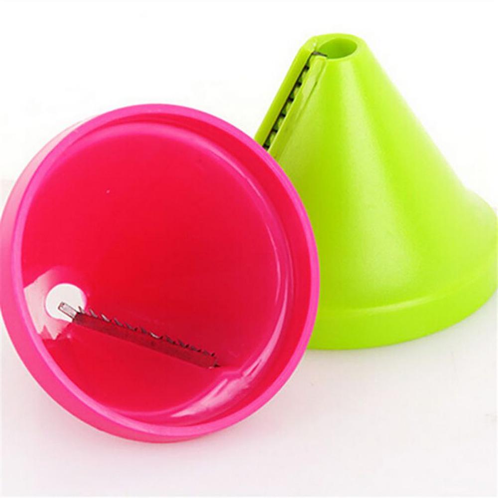 Kitchen Gadget Funnel Vegetable Carrot Radish Cutter Shred Slicer Spiral Device Navy Blare ARI