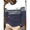 Haut Rayé Polyvalent pour Homme Décontracté Manches Longues Respirant Confortable Simple Pulls Manches Longues Homme