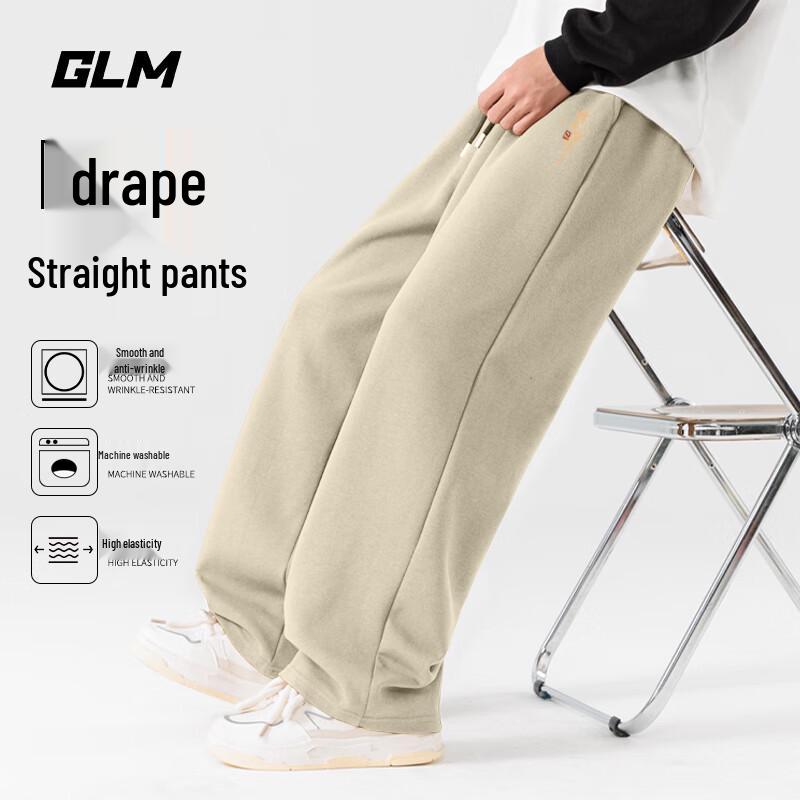 

Men s GLM Heavyweight Pique Cotton Graphic Wide-Leg Pants 4XL