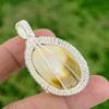 Daughters Day Sale 925 Silver Mother Of Pearl Gemstone New Wire Wrapping Pendant