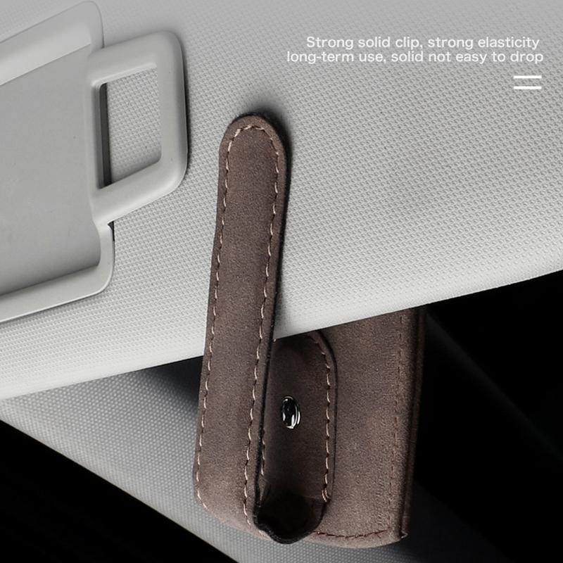 Suede Glasses Clip Car Sun Visor Card Ticket Clamp Fastener For Citroen e-C3 e-C4 X C5X C3 C4 Cactus Picasso C-Crosser C6 C1 C2 akr256