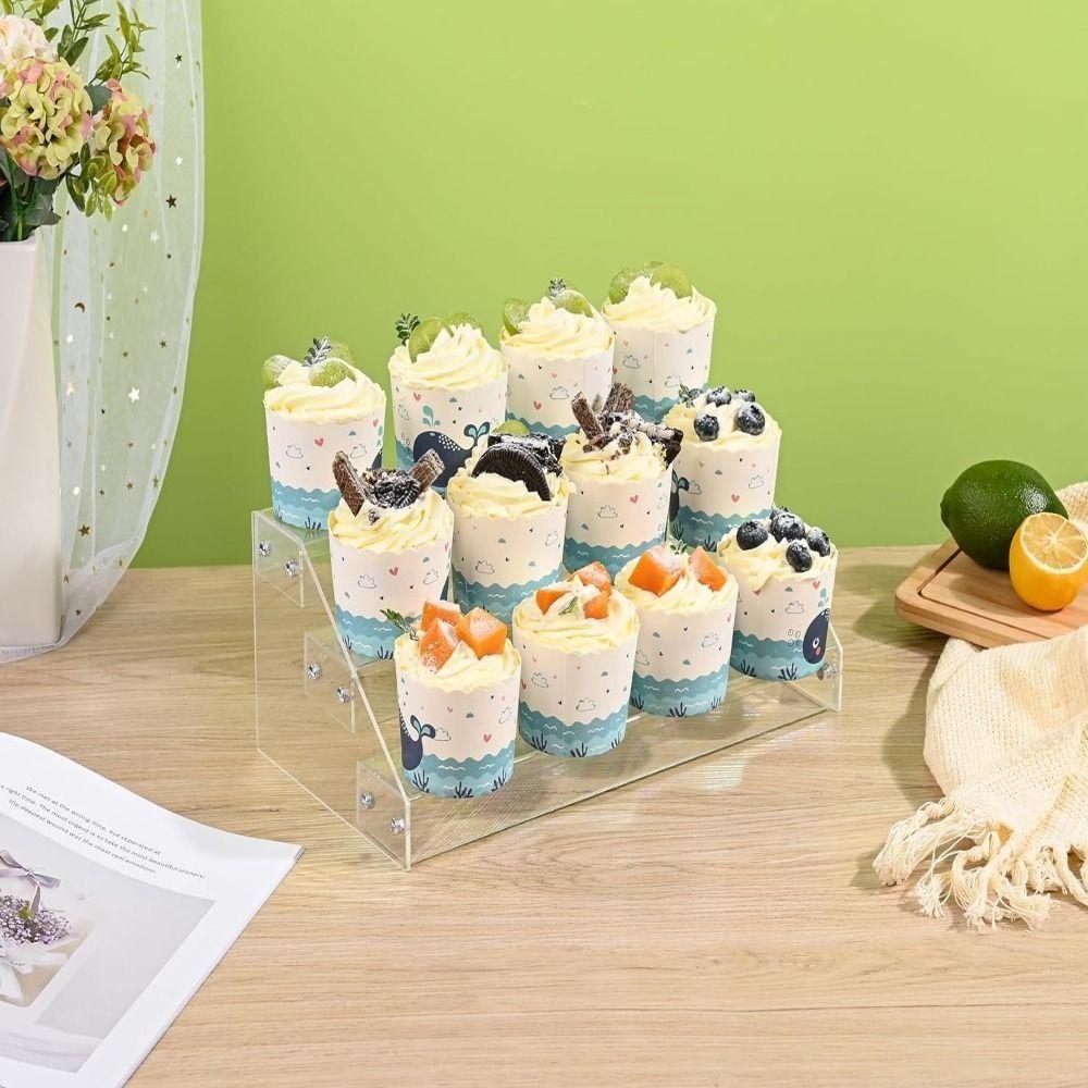 3/4/5 Tier Desktop Display  Risers Stand Clear Makeup Shelves Collection Display Stand  Tabletop