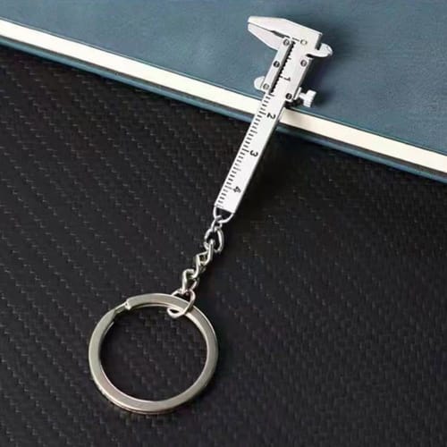 Small, mini-sized vernier caliper, portable, keychain, ruler, measuring tool, high-precision, for measuring internal and external diameters, cute and