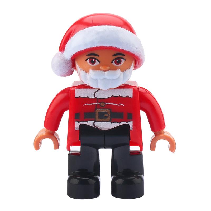 Big Building Blocks Boy Girls Family Policemen Figures Doll Compatible Duplos Children Kids Self Locking Bricks Assemble Toys