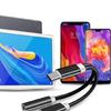Adaptador de Fone de Ouvido e Carregamento USB C Tipo C para Adaptador de Fone de Ouvido e Carregador 3,5mm Dongle de Carregamento Rápido Cabo 132mm