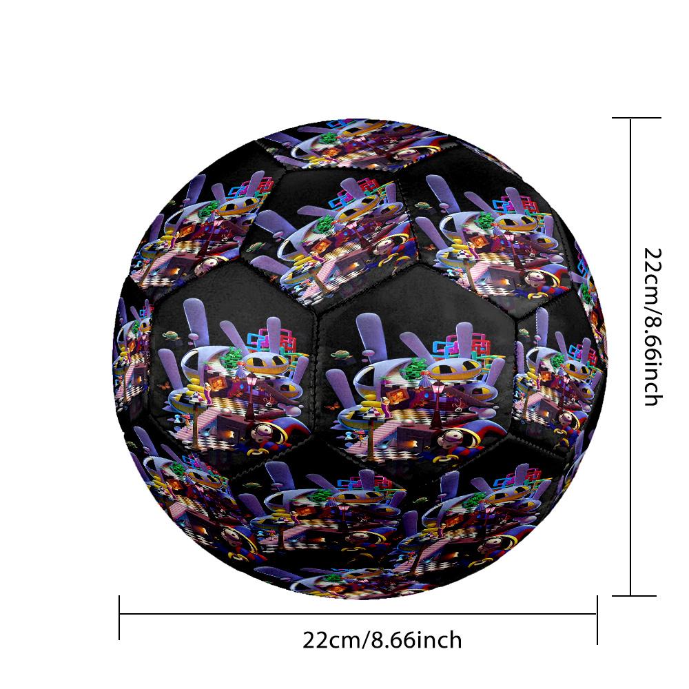 Size 5 Football The Amazing Digital Circus Pattern, Wear‑Resistant Soccer Ball for Match Training Daily Sports Play