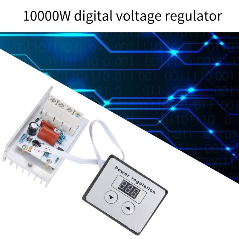 10000W SCR Digital Voltage Regulator AC220V 80A Speed Controlled Dimmer Electronic Voltage Adjuster for Motor Thermostat