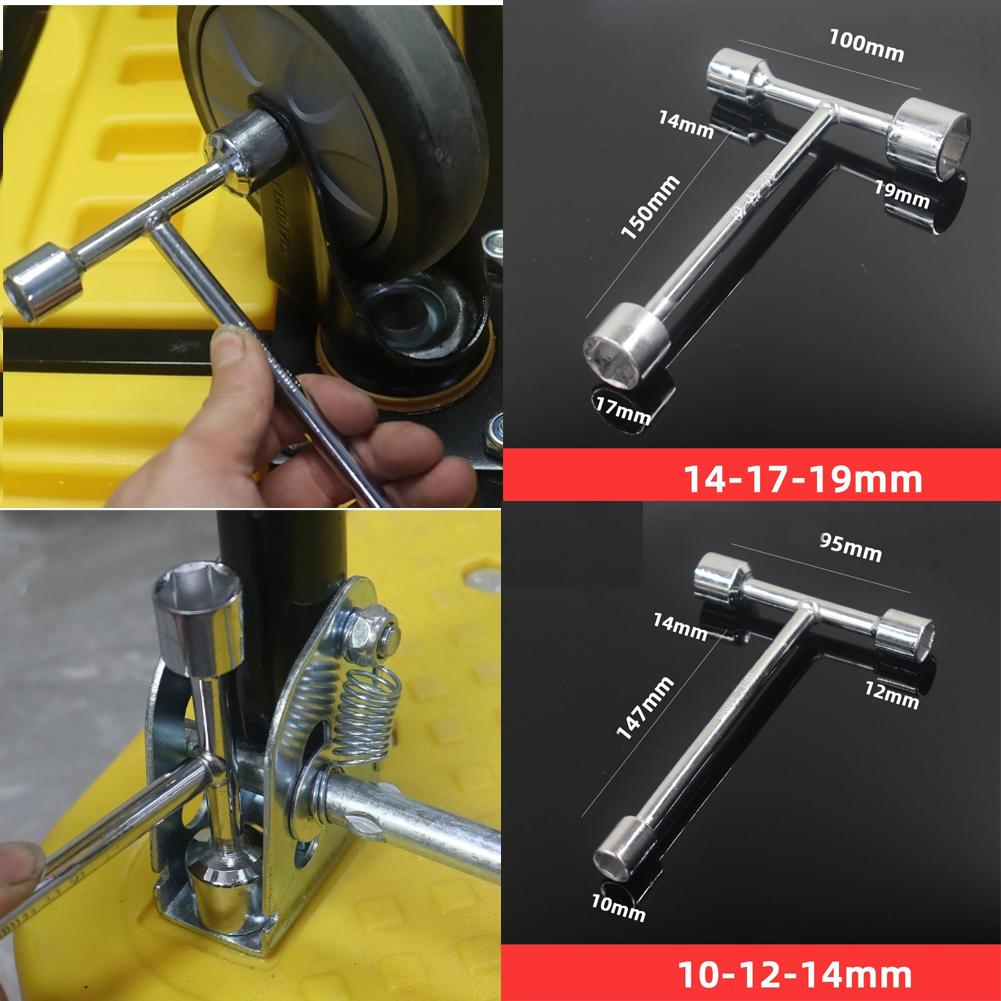 Chrome Vanadium Steel 3 Way Socket T Handle Wrench Tri-fork Tool