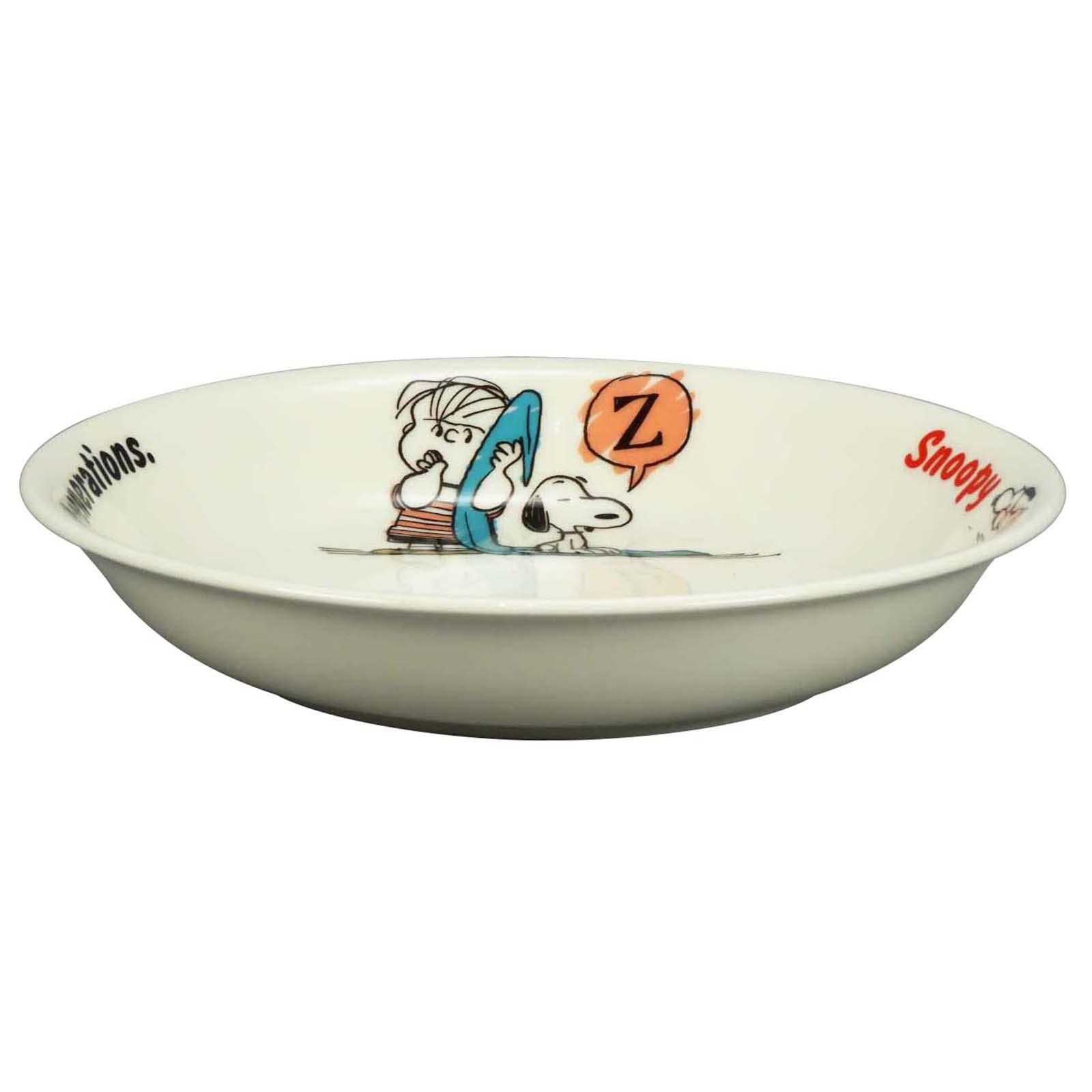 Goo Made in  PEANUTS  Pasta/Curry Plate, Approx. 22cm, Goo, Japan, SN852-355
