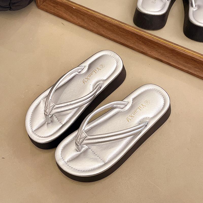 Skirt Toe Heel with Fairy Wind Low Slippers Wear Flat Bottom Cover Toe Girl Summer 2025 New Roman Cool Slippers