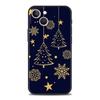 Luxury TPU Soft Phone Case For iPhone 16 11 15 14 Pro MAX 12 13 7 8 Plus X XR XS SE 2022 Black Cover Merry Christmas Tree