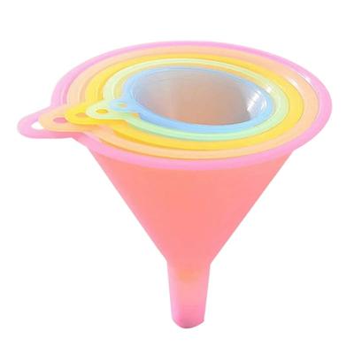 5 Adet Mutfak Huni Seti Büyük Orta Küçük Plastik Renkli Huni Seti Çeşitli Sıvı Yağ Mutfak Hunileri Mutfak Kullanımı İçin