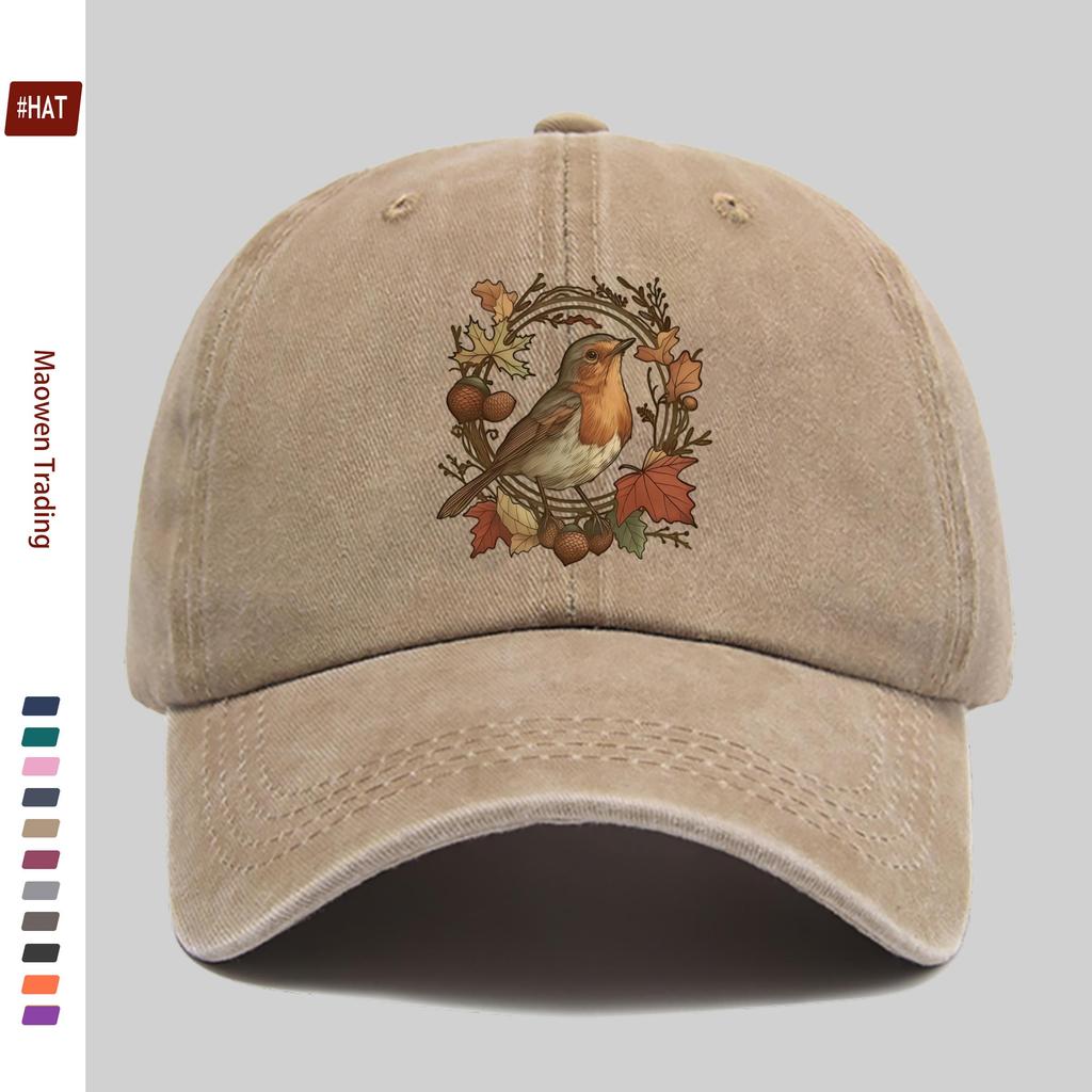 Pc Cartoon Vogelmuster Gedruckte Baseballkappe Bequeme Mode Dekorationshut Trendiges Leichtes Accessoire Verstellbare Golfkappe
