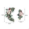 2 Pieces Artificial Floral Swag Wedding Welcome Signs Backdrop Wall Decor Decorative