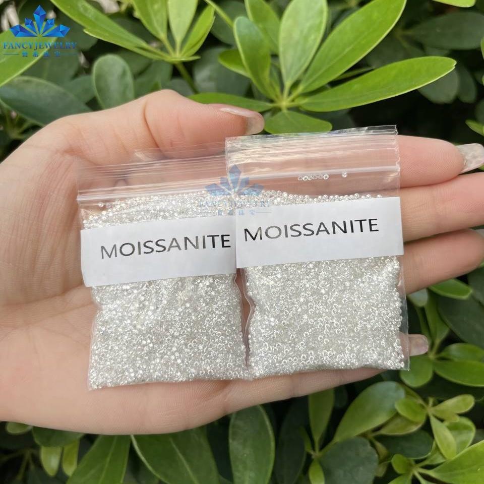 Most Popular Small Mossanite Diamonds White D Color VVS1 Round Brilliant Lab Grown Melee Diamond Loose Mossanite Stone