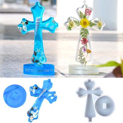 Kreativität Kreuz Ornamente Silikon Kerzenform DIY Handgemachte Seife Aromath Gips Harzformen Heimdekor Bastelbedarf