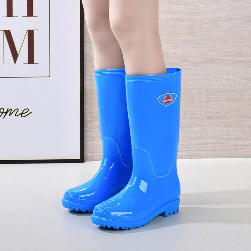 

Модная верхняя одежда высокие нескользящие резиновые сапоги женские летние взрослые рабочие водонепроницаемые износостойкие удобные дождевые туфли пляжные ловить море 40 синий