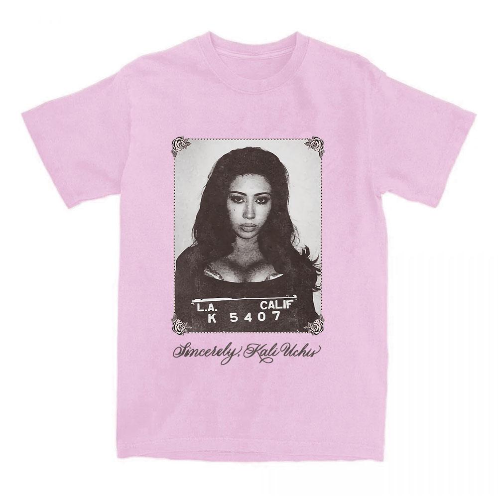 KALI UCHIS Sincerely Photo T-Shirt Short Sleeve Cotton T Shirt Graphic Printing Clothing Unisex Streetwear Women Tshirts
