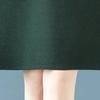 Dress for Woman Cotton Winter Warm Round Neck Long Sleeve Vintage Casual Printed Long Stretch Knit Sweater Dresses