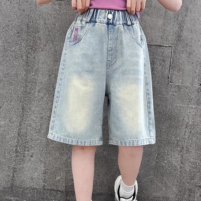 Summer Thin Pants Summer Clothes Jeans Versatile Cropped Pants Girls' Shorts