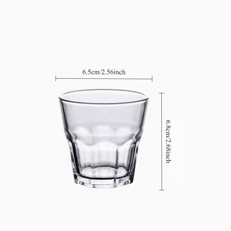 Transparent Whiskey Glass Cocktail Glass Tea Cup Octagonal Glass Cup Water Cup Juice Beverage Mugs Drinking Glasses Coffee Mug 1pcs