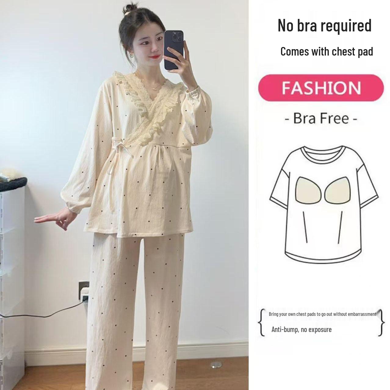 

Pure Cotton Crinkle Kimono for Maternity and Breastfeeding - Large Size 3XL (160-180 jin)