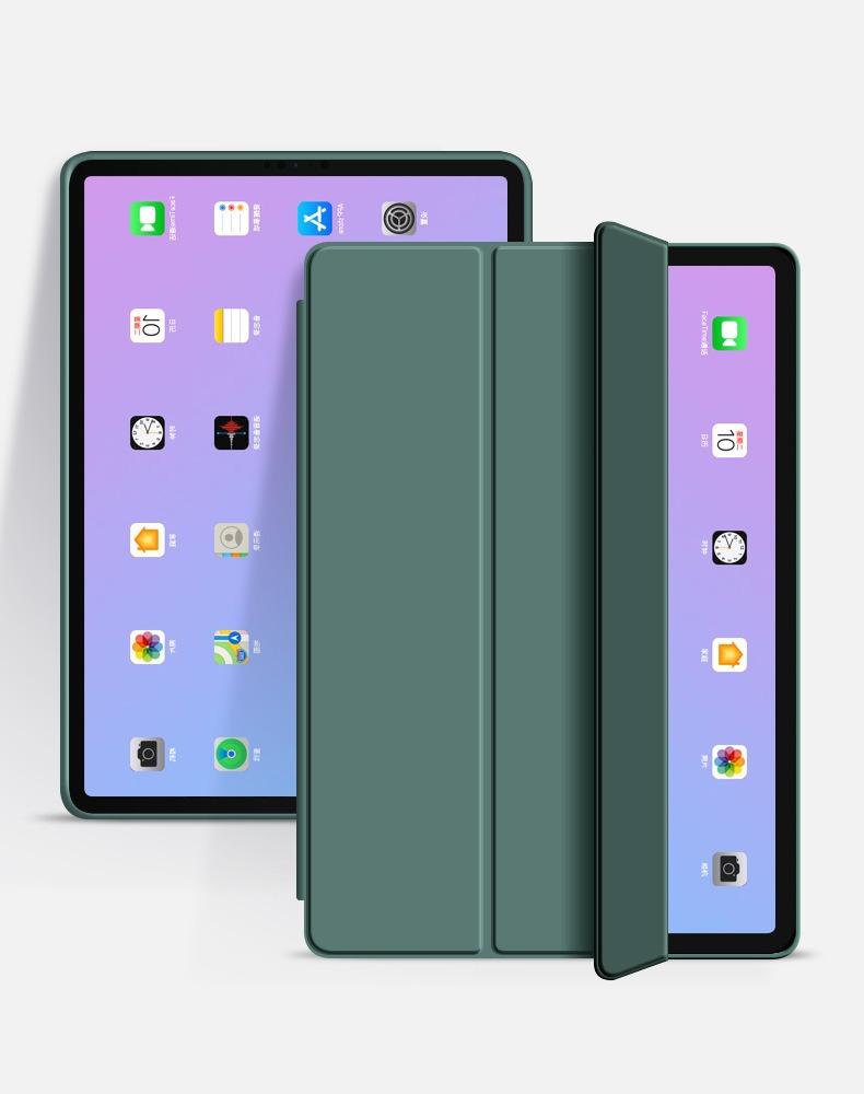 

Чехол для планшета Samsung Galaxy Tab S6 lite 10.4 Tab A9+ A8 A7 S8 S9 S10 11 FE 12.4 Смарт-функция автоматического сна/пробуждения Силиконовая крышка Tab s6 lite 10.4 зелёный