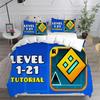 Completo Lenzuola Top Geometry Dash Set Letto Stampato Con Federa Copripiumino Letto Morbido Singolo Matrimoniale Queen Super King Size Camera da Letto
