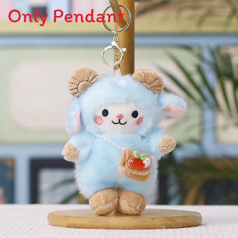 Cartoon Sheep Plush Keychain Cute Animal Toy Gift For Kids And Teens