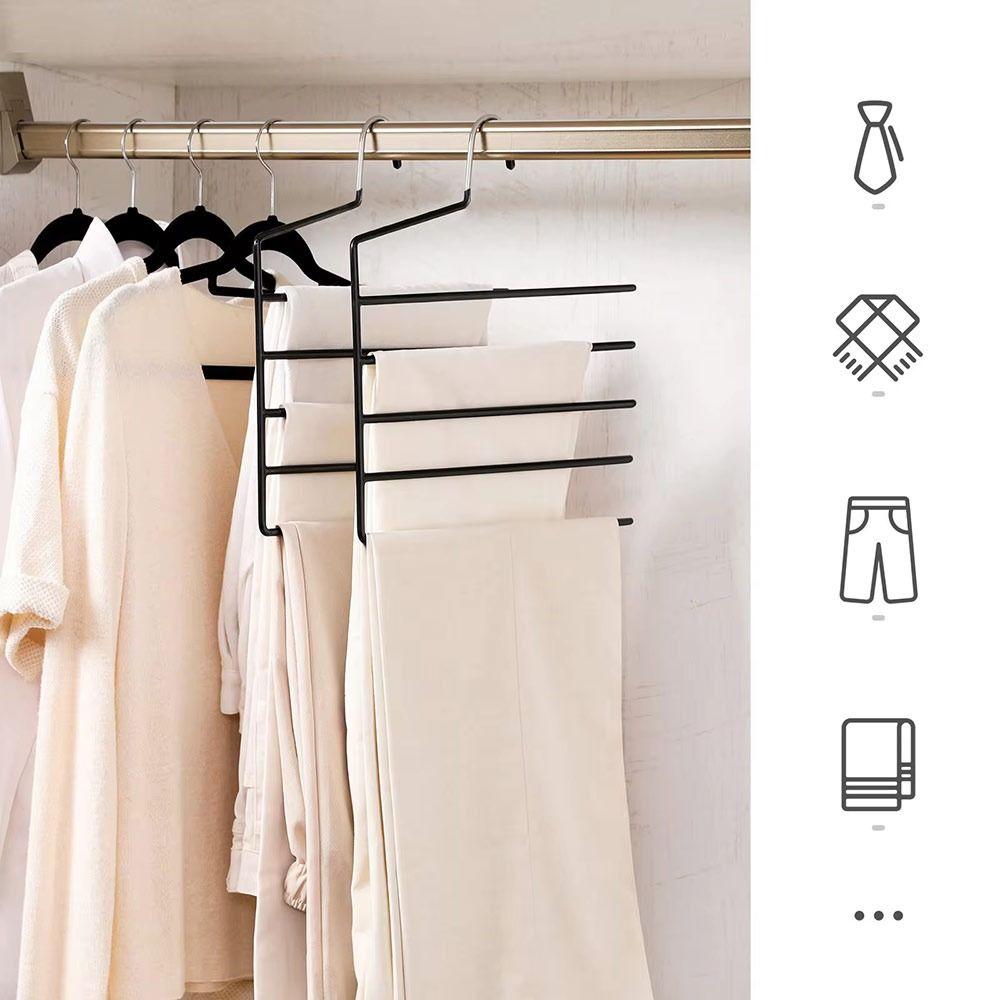 Anti-slip Multi-Pants Hanger Thickened and Reinforced Plastic-coated Organizer Gifts Towel Rack