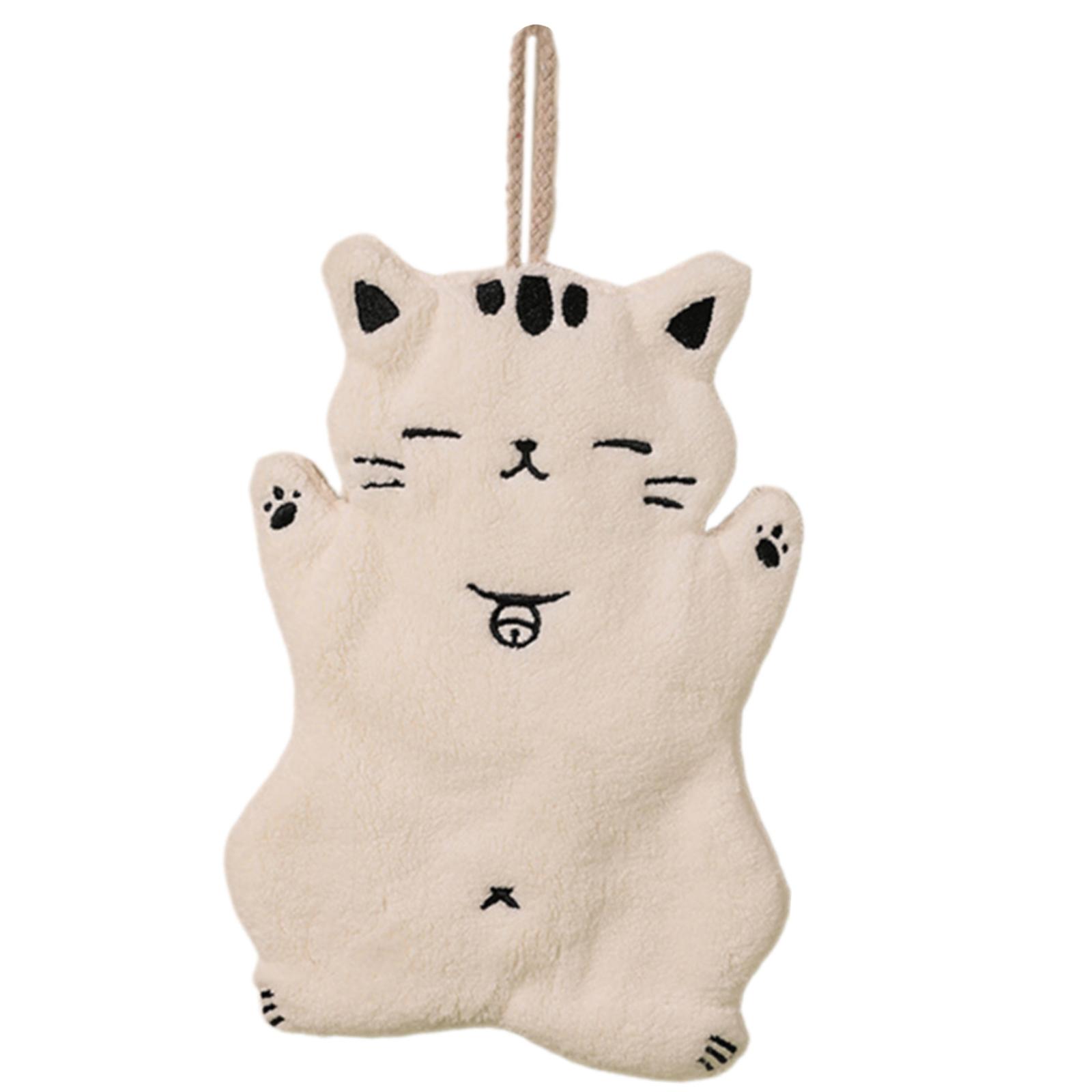 

Милое полотенце с рисунком кота из кораллового флиса, не линяет, впитывает воду, небольшое полотенце для ванной комнаты C