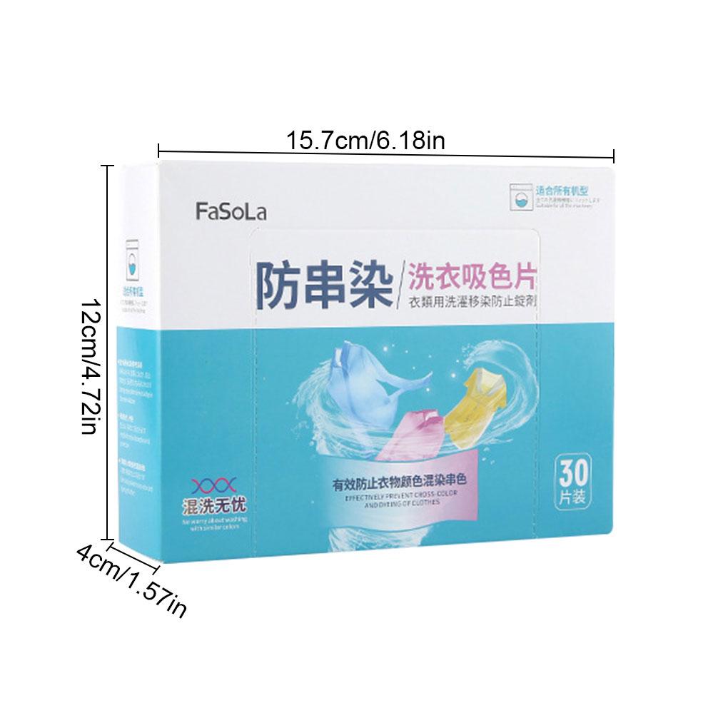 30pcs Washing Machine Anti-dye Laundry Papers Dyeing Proof Clothes Pants Color Absorption Sheet