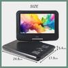 YAMAZEN Portable DVD Player CPD-NC90 9-inch CPRM Compatible 4-Way Power Supply Car Mount Bag 270° Rotation CD Ripping Resume Lightweight Remote