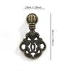 2Pcs Furniture Knobs and Pulls for Cabinets Door Antique Bronze Cabinet Wardrobe Drawer Closet Pull Handle for Wooden Box