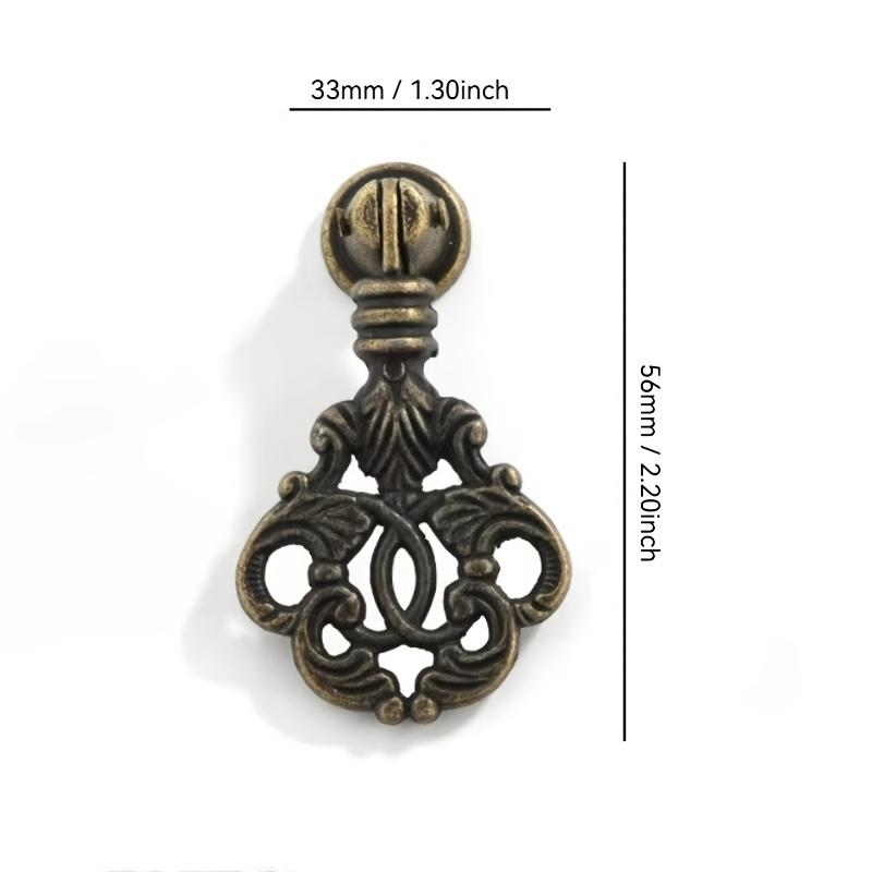 2Pcs Furniture Knobs and Pulls for Cabinets Door Antique Bronze Cabinet Wardrobe Drawer Closet Pull Handle for Wooden Box