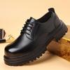 Thick Soled Business Formal Shoes Casual Non Slip Leather Shoes For Mens Comfortable Black Leather Shoes JZ-666-66