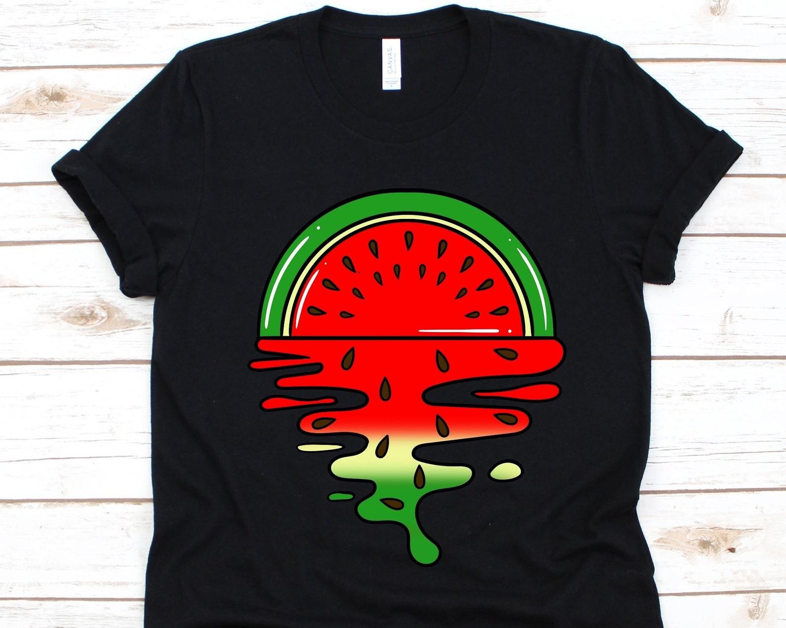 Dripping Watermelon Shirt, Cute Watermelon Shirt, Sliced Watermelon T-Shirt, Citrullus Lanatus, National Watermelon Day, Watermelon Party 4XL