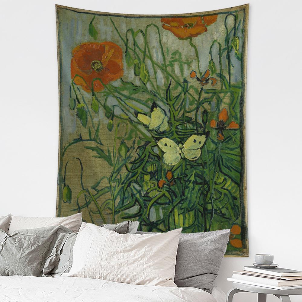 

Отчаяние Мотылек Гобелен Настенный Ван Гог Картина Маслом Хиппи Тапиз Искусство Эстетика Комната Гостиная Домашний Декор 95x70cm