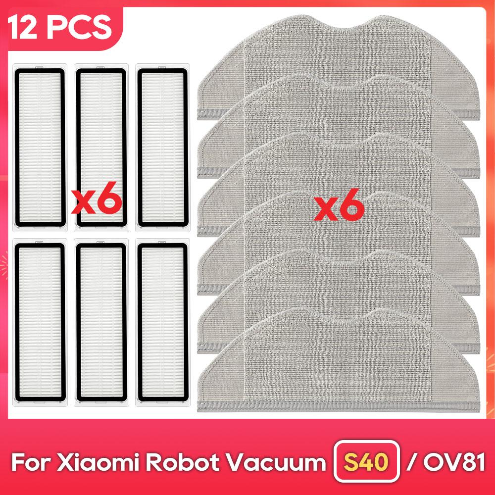 Fit For ( Xiaomi Robot Vacuum S40 / OV81 ) Accessories Main Side Brush Mop Filter Replacement Spare Parts