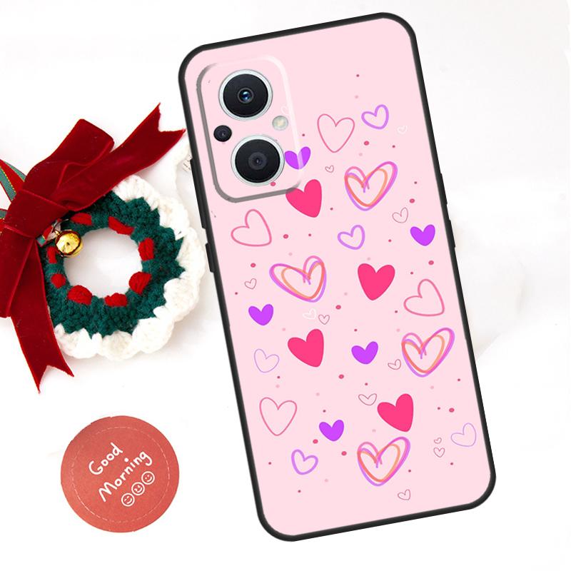 Heart Cartoon Girls Funda For OPPO Reno 8 Lite 10 11 12 13 14 Pro 11F 12F 13F 14F OPPO Find X8 X5 X6 X9 Pro Case