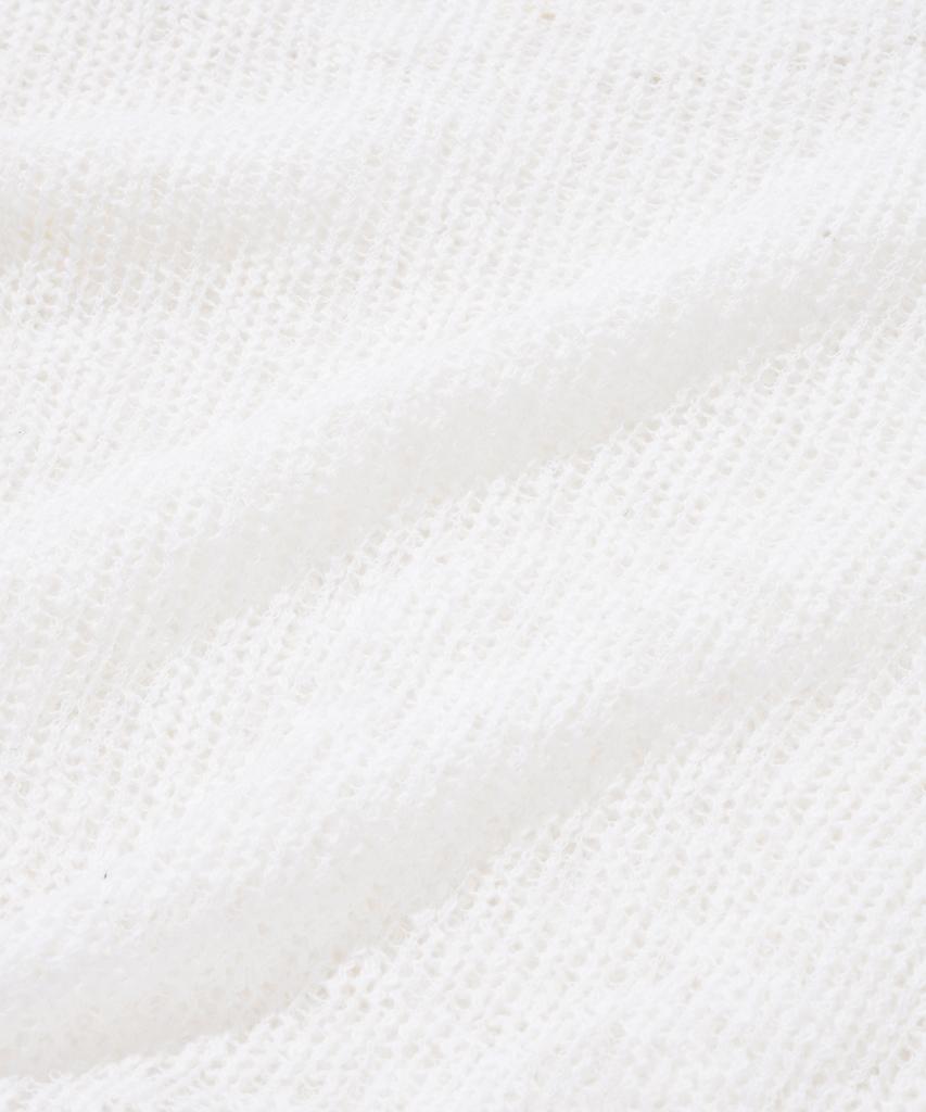 COVERNAT WOMAN Crochet Round Neck Knit White