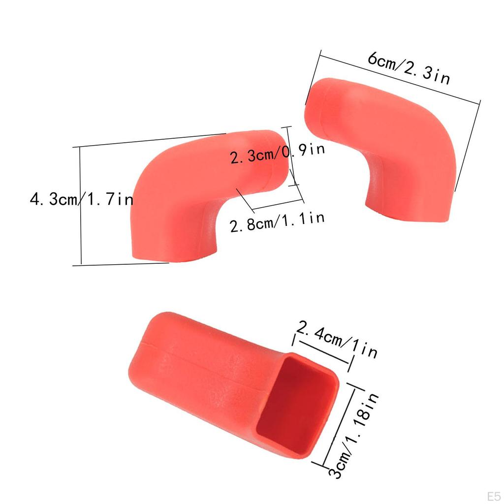 2 Pieces Front Tow Hooks Covers Accessories Easy To Install Spare Parts Rubber High Performance