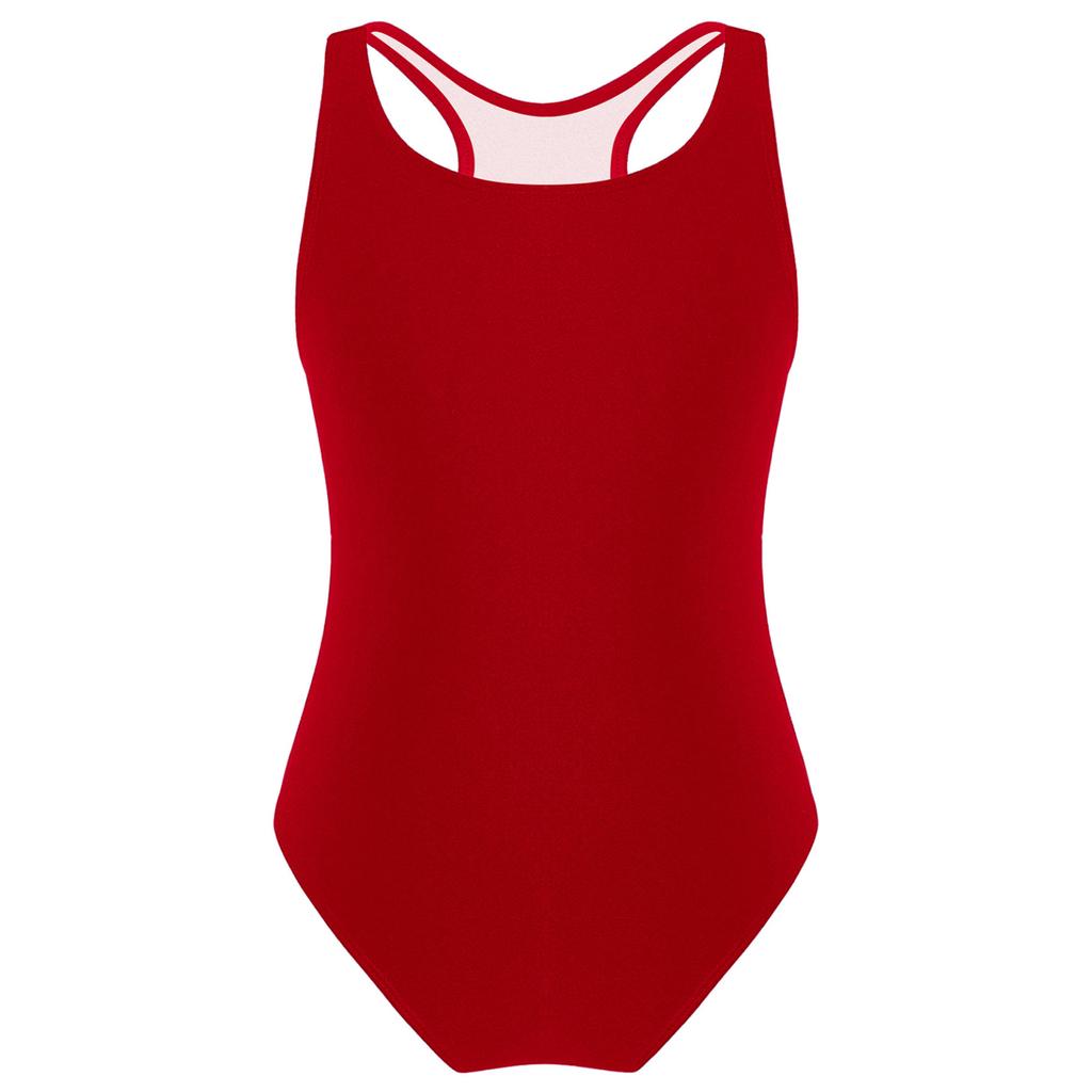 Maiô infantil feminino de uma peça com estampa cruzada nas costas, traje de banho de secagem rápida, roupa de praia